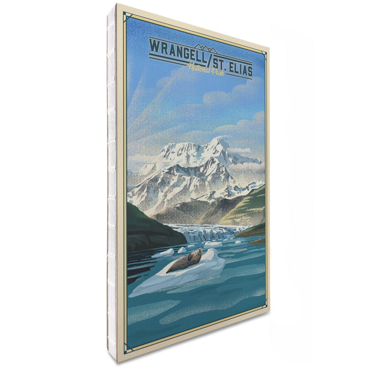 Lined 6x9 Journal, Wrangell-St Elias National Park and Preserve, Alaska, Lithograph, Lay Flat, 193 Pages, FSC paper Home Lantern Press