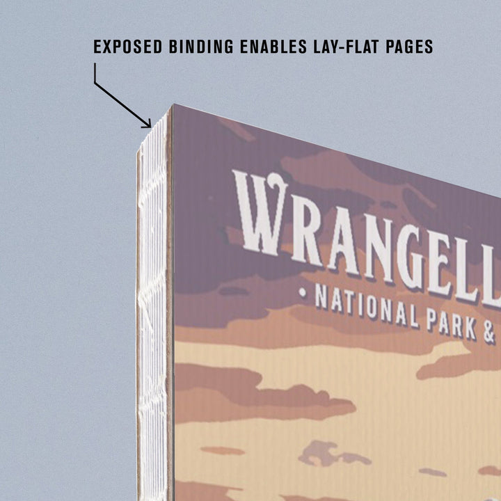 Lined 6x9 Journal, Wrangell-St Elias National Park and Preserve, Alaska, Mount Drum, Painterly, Lay Flat, 193 Pages, FSC paper Home Lantern Press