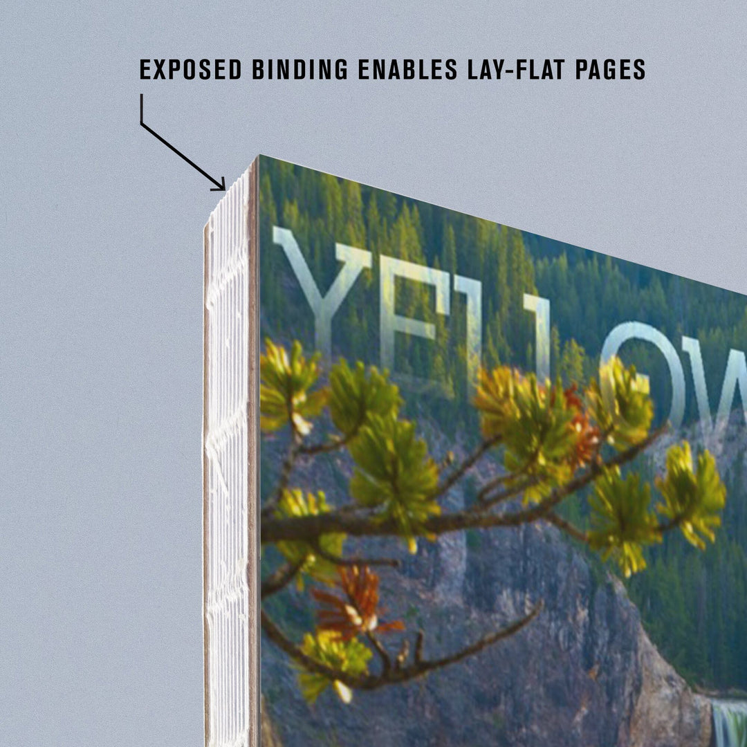 Lined 6x9 Journal, Yellowstone National Park, Lower Yellowstone Falls, Lay Flat, 193 Pages, FSC paper Home Lantern Press
