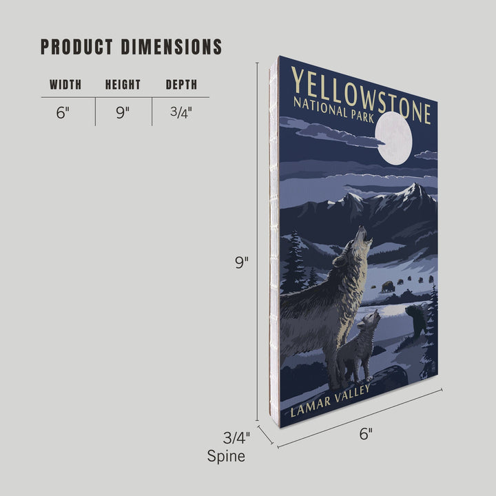 Lined 6x9 Journal, Yellowstone National Park, Montana, Lamar Valley Scene, Lay Flat, 193 Pages, FSC paper Home Lantern Press