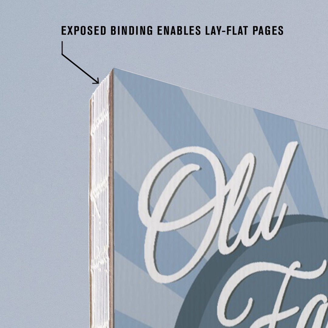 Lined 6x9 Journal, Yellowstone National Park, Old Faithful, Vector with Rays, Lay Flat, 193 Pages, FSC paper Home Lantern Press