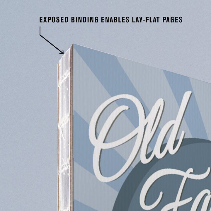 Lined 6x9 Journal, Yellowstone National Park, Old Faithful, Vector with Rays, Lay Flat, 193 Pages, FSC paper Home Lantern Press