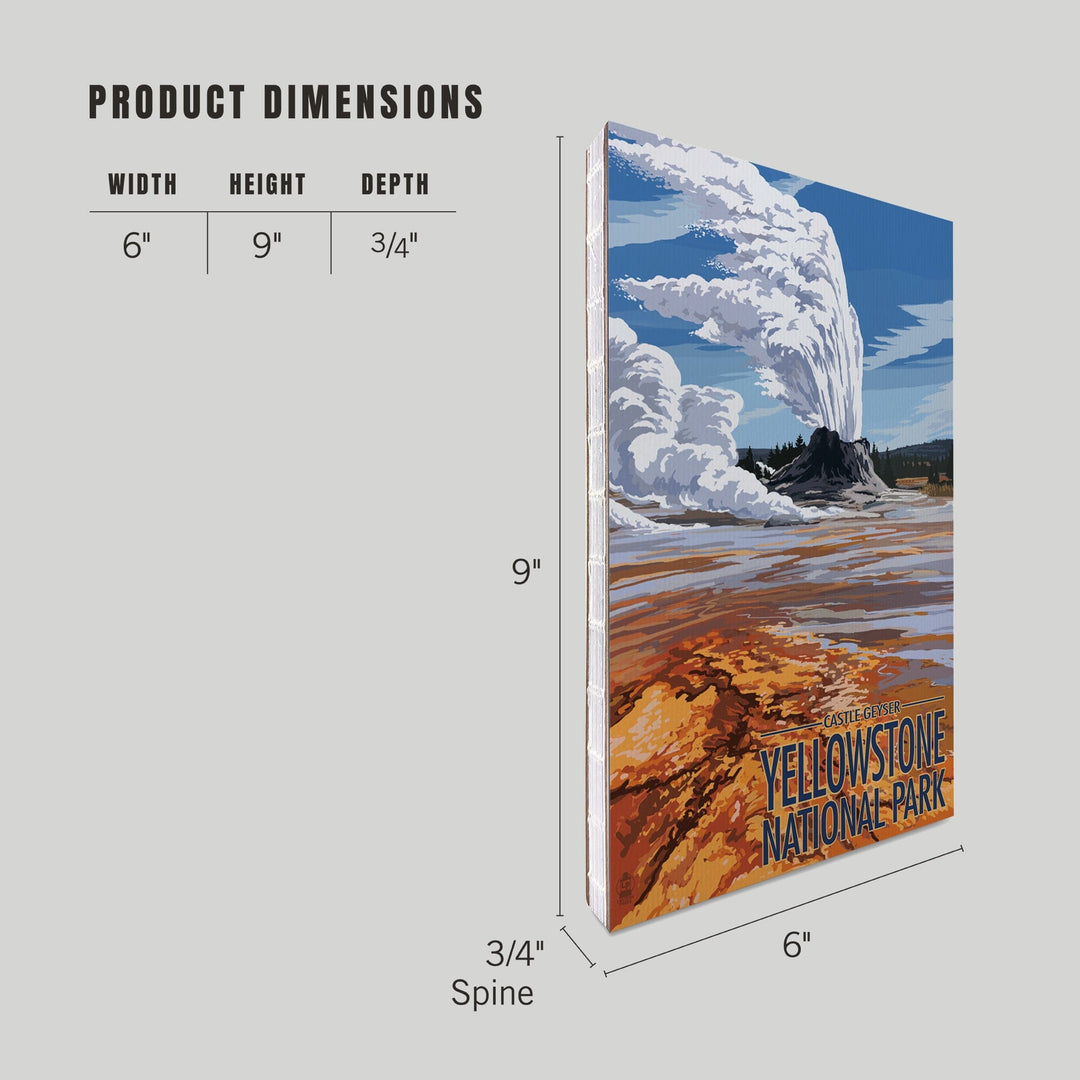 Lined 6x9 Journal, Yellowstone National Park, Wyoming, Castle Geyser, Lay Flat, 193 Pages, FSC paper Home Lantern Press