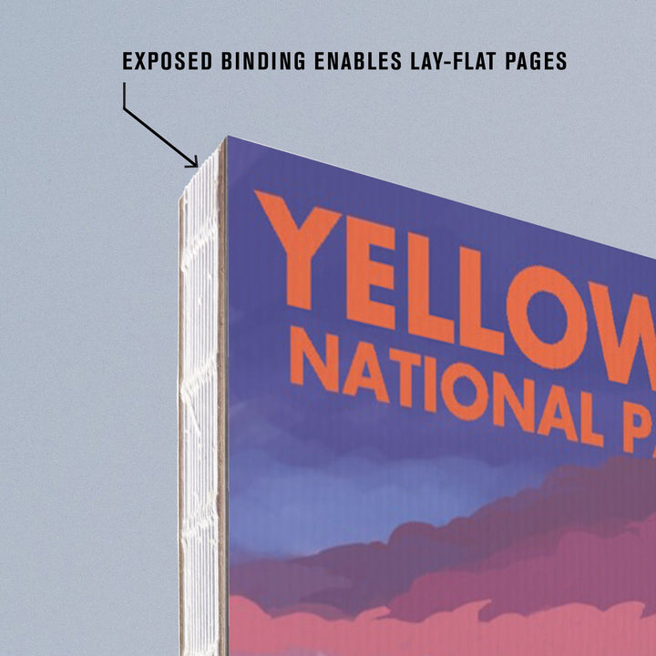 Lined 6x9 Journal, Yellowstone National Park, Wyoming, Clepsydra Geyser, Lay Flat, 193 Pages, FSC paper Home Lantern Press