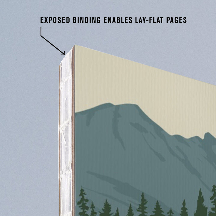 Lined 6x9 Journal, Yellowstone National Park, Wyoming, Grizzly Bear and Cub, Lay Flat, 193 Pages, FSC paper Home Lantern Press
