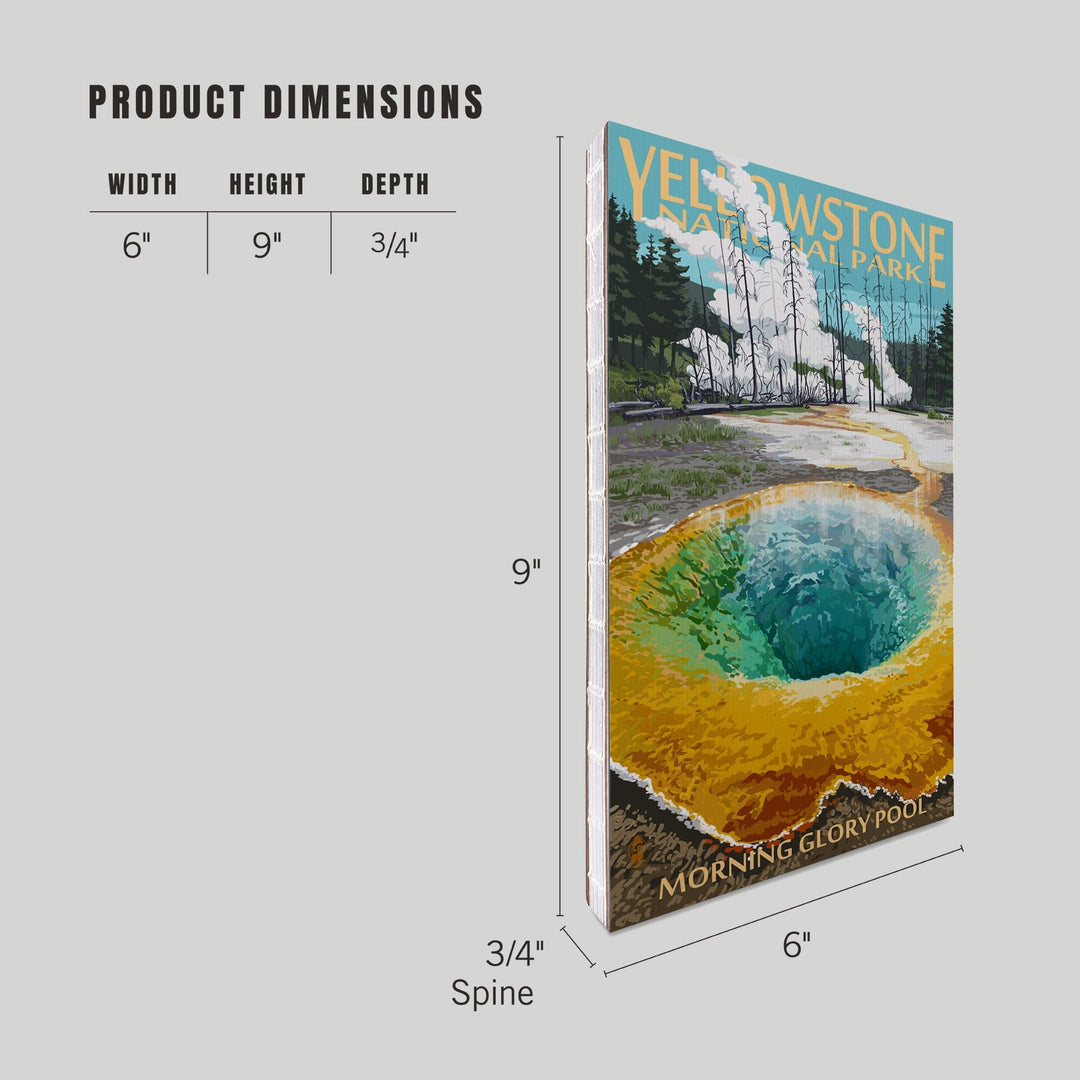 Lined 6x9 Journal, Yellowstone National Park, Wyoming, Morning Glory Pool, Lay Flat, 193 Pages, FSC paper Home Lantern Press