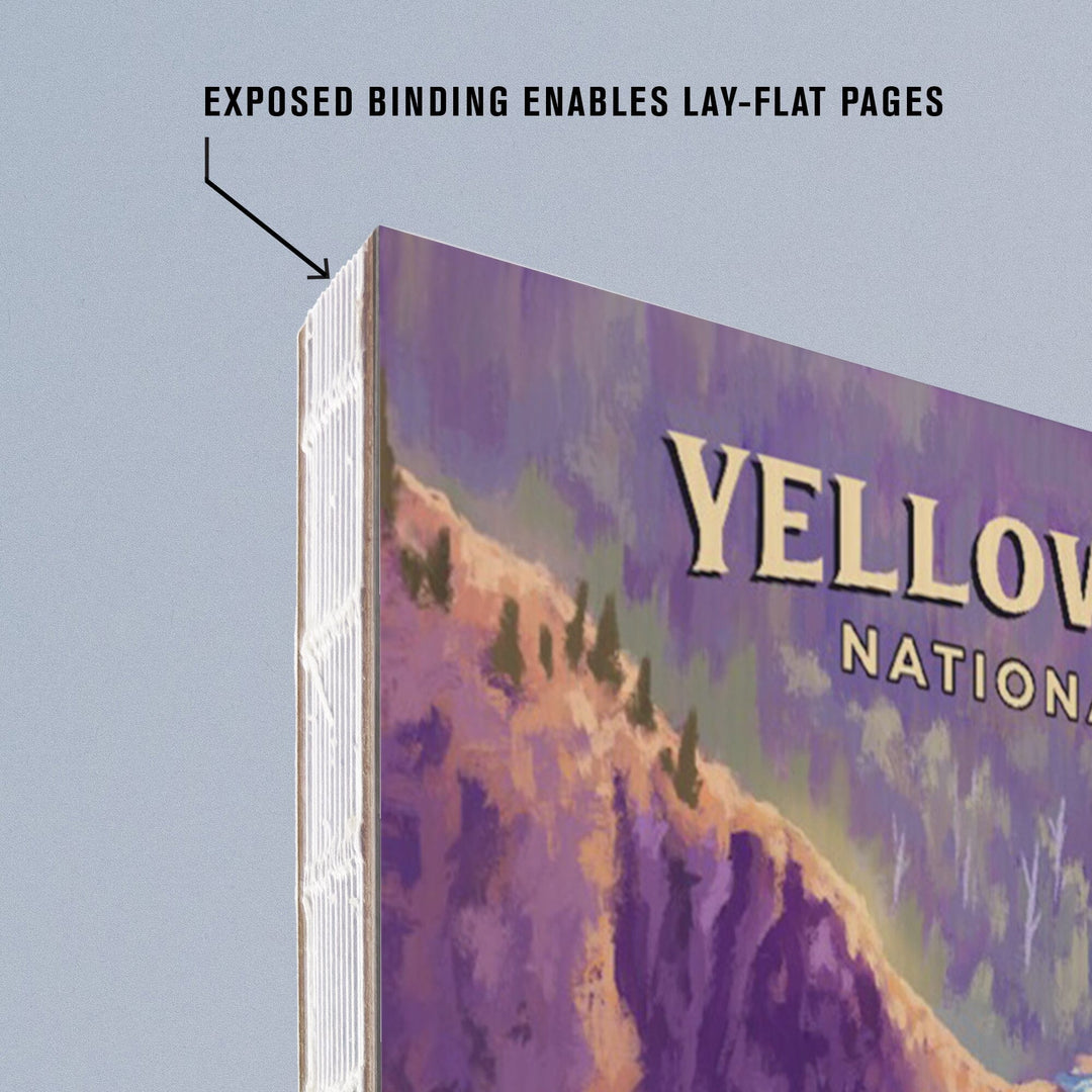 Lined 6x9 Journal, Yellowstone National Park, Wyoming, Oil Painting, Yellowstone Falls, Lay Flat, 193 Pages, FSC paper Home Lantern Press