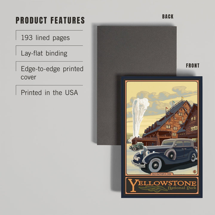 Lined 6x9 Journal, Yellowstone National Park, Wyoming, Old Faithful Inn, Lay Flat, 193 Pages, FSC paper Home Lantern Press