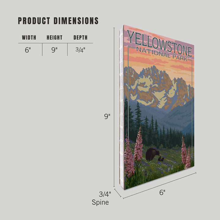 Lined 6x9 Journal, Yellowstone National Park, Wyoming, Spring Flowers, Lay Flat, 193 Pages, FSC paper Home Lantern Press