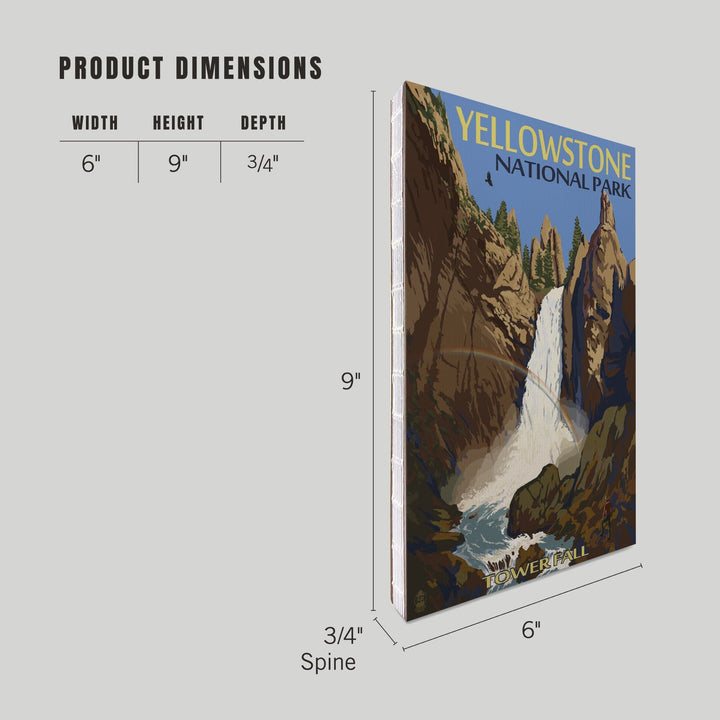 Lined 6x9 Journal, Yellowstone National Park, Wyoming, Tower Fall, Lay Flat, 193 Pages, FSC paper Home Lantern Press