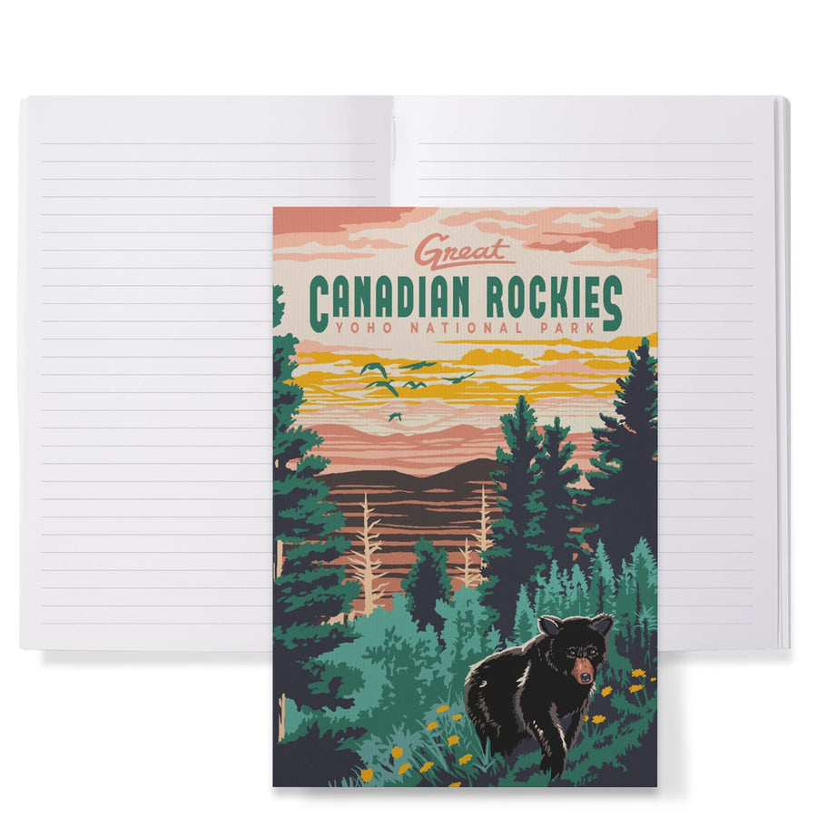 Lined 6x9 Journal, Yoho National Park, Canadian Rockies, Explorer Series, Bear, Lay Flat, 193 Pages, FSC paper Home Lantern Press