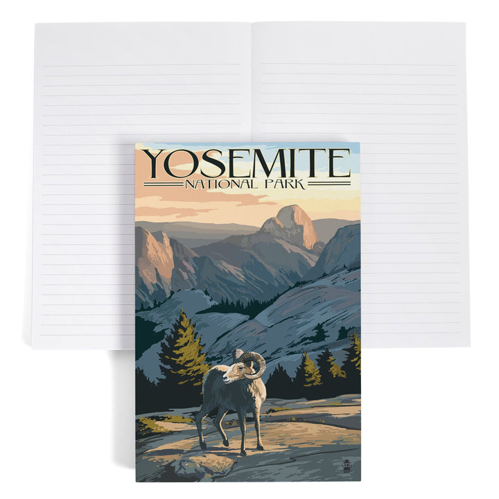 Lined 6x9 Journal, Yosemite National Park, California, Big Horn Sheep, Lay Flat, 193 Pages, FSC paper Home Lantern Press