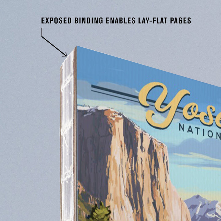 Lined 6x9 Journal, Yosemite National Park, California, Camper Van and Wildlife, Lay Flat, 193 Pages, FSC paper Home Lantern Press