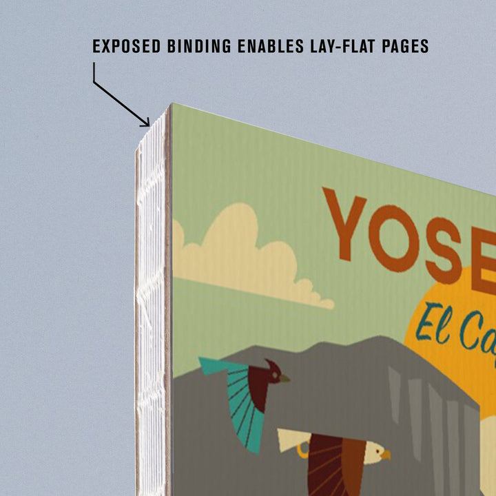 Lined 6x9 Journal, Yosemite National Park, California, El Capitan, Geometric National Park Series, Lay Flat, 193 Pages, FSC paper Home Lantern Press