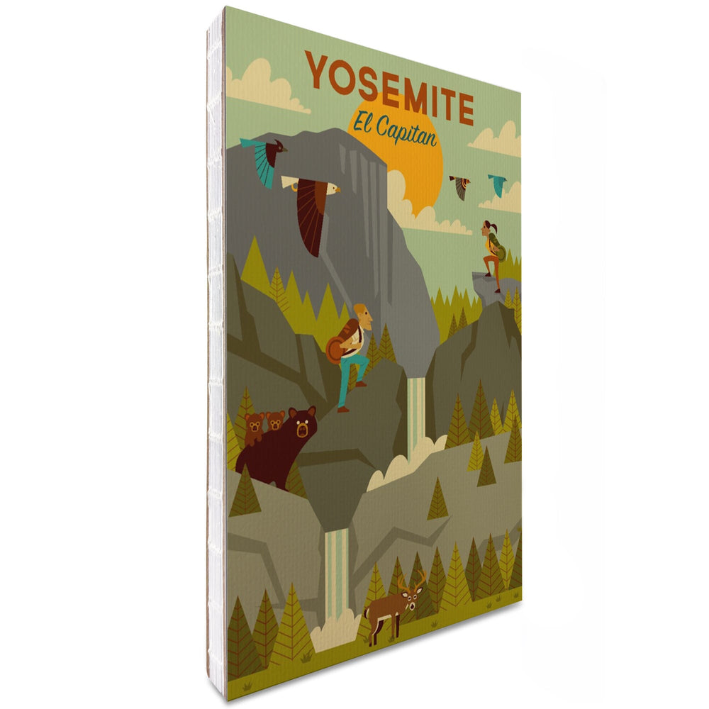 Lined 6x9 Journal, Yosemite National Park, California, El Capitan, Geometric National Park Series, Lay Flat, 193 Pages, FSC paper Home Lantern Press