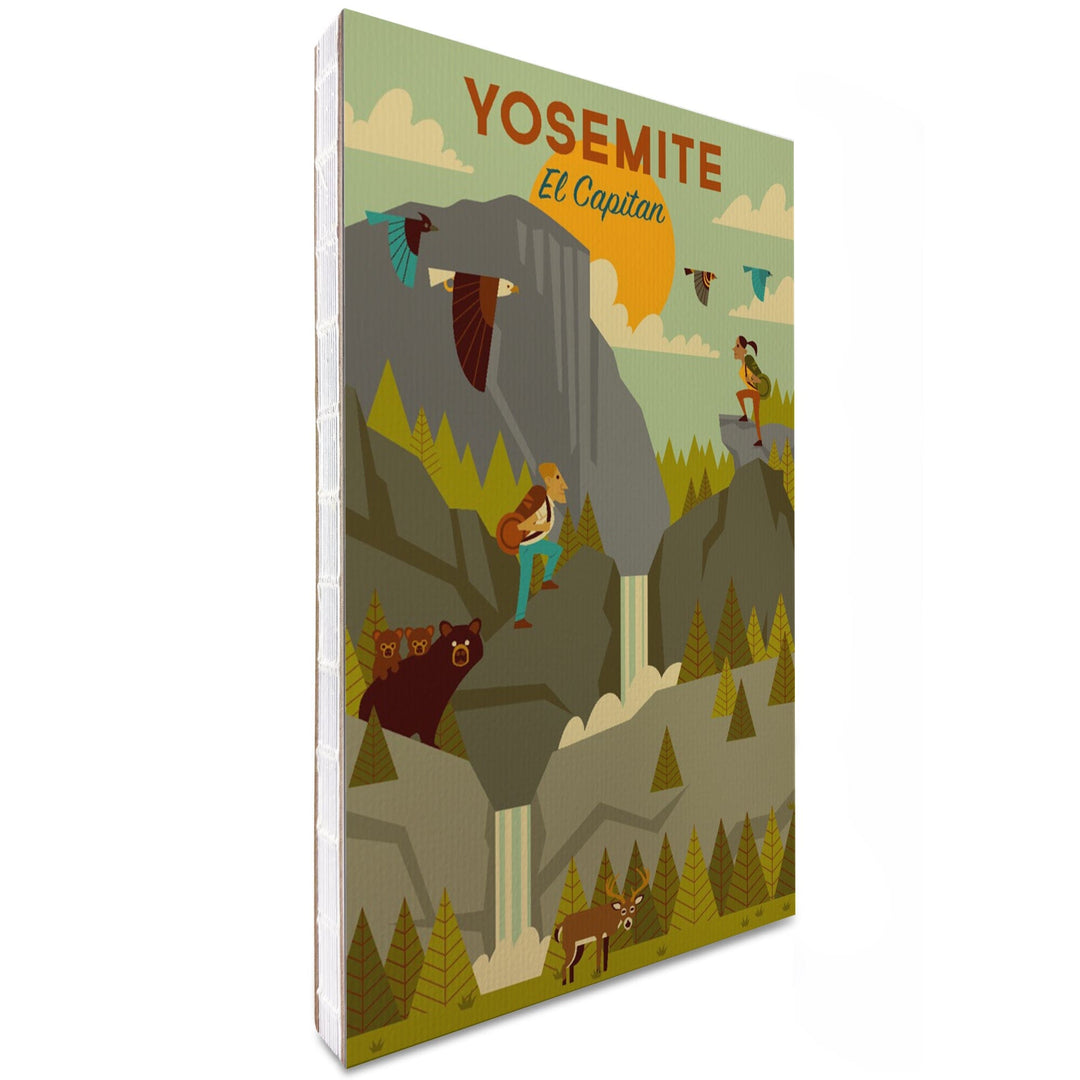 Lined 6x9 Journal, Yosemite National Park, California, El Capitan, Geometric National Park Series, Lay Flat, 193 Pages, FSC paper Home Lantern Press