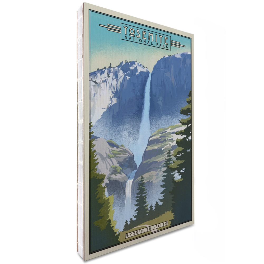 Lined 6x9 Journal, Yosemite National Park, California, Falls, Lithograph National Park Series, Lay Flat, 193 Pages, FSC paper Home Lantern Press