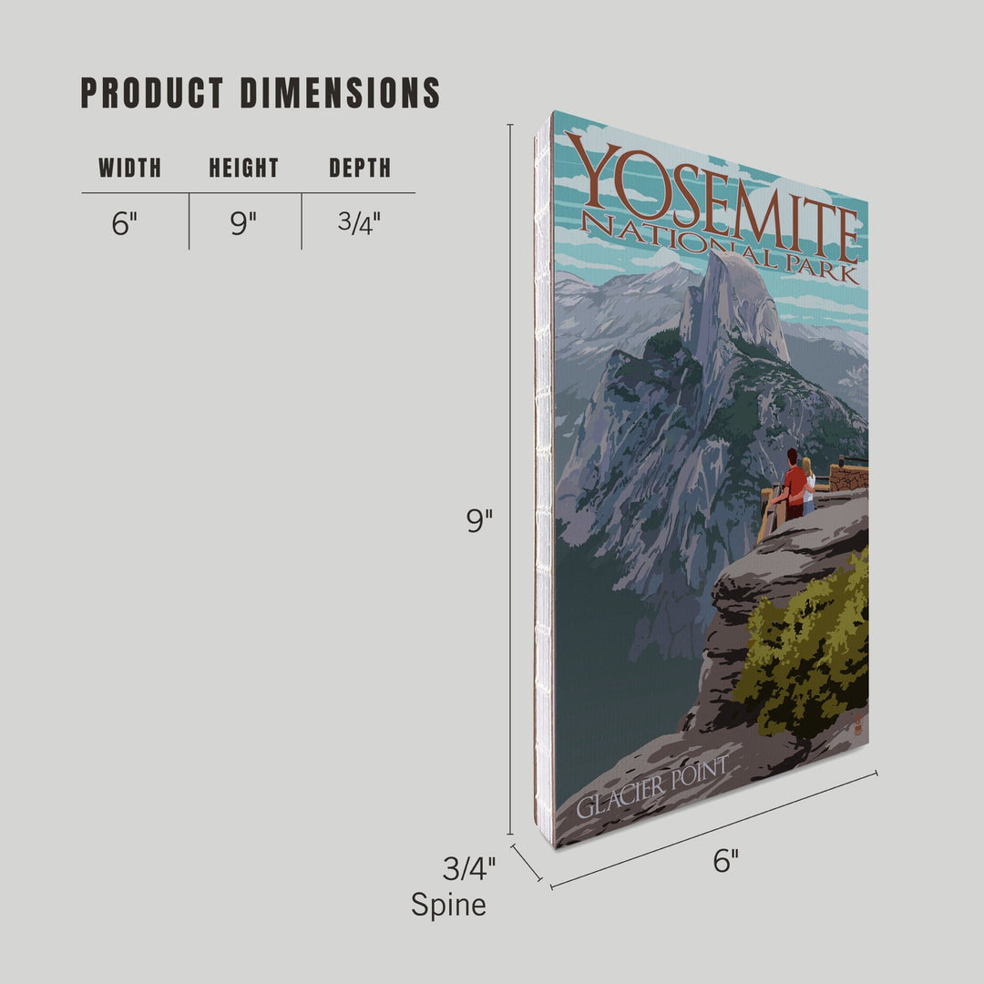 Lined 6x9 Journal, Yosemite National Park, California, Glacier Point and Half Dome, Lay Flat, 193 Pages, FSC paper Home Lantern Press