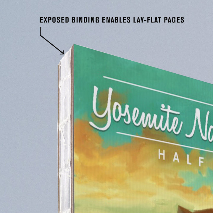 Lined 6x9 Journal, Yosemite National Park, California, Half Dome, Oil Painting, Lay Flat, 193 Pages, FSC paper Home Lantern Press