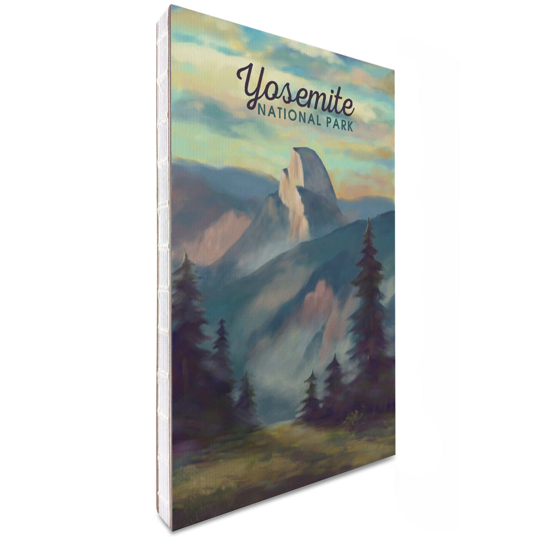 Lined 6x9 Journal, Yosemite National Park, California, Half Dome Scene, Oil Painting, Lay Flat, 193 Pages, FSC paper Home Lantern Press