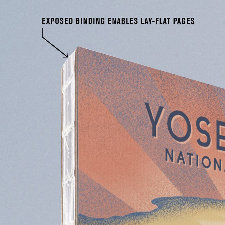 Lined 6x9 Journal, Yosemite National Park, California, Litho, Half Dome, Lay Flat, 193 Pages, FSC paper Home Lantern Press