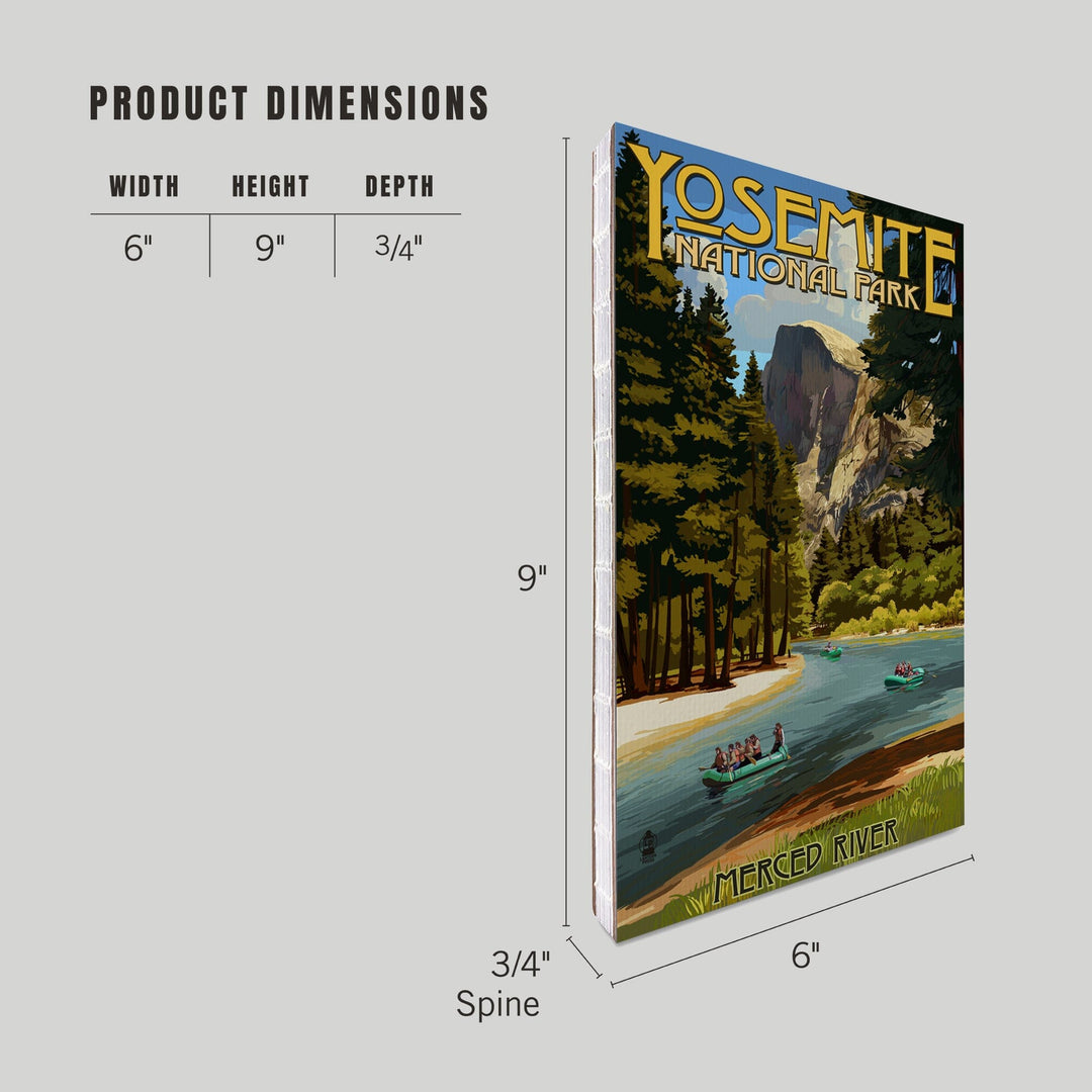 Lined 6x9 Journal, Yosemite National Park, California, Merced River Rafting, Lay Flat, 193 Pages, FSC paper Home Lantern Press