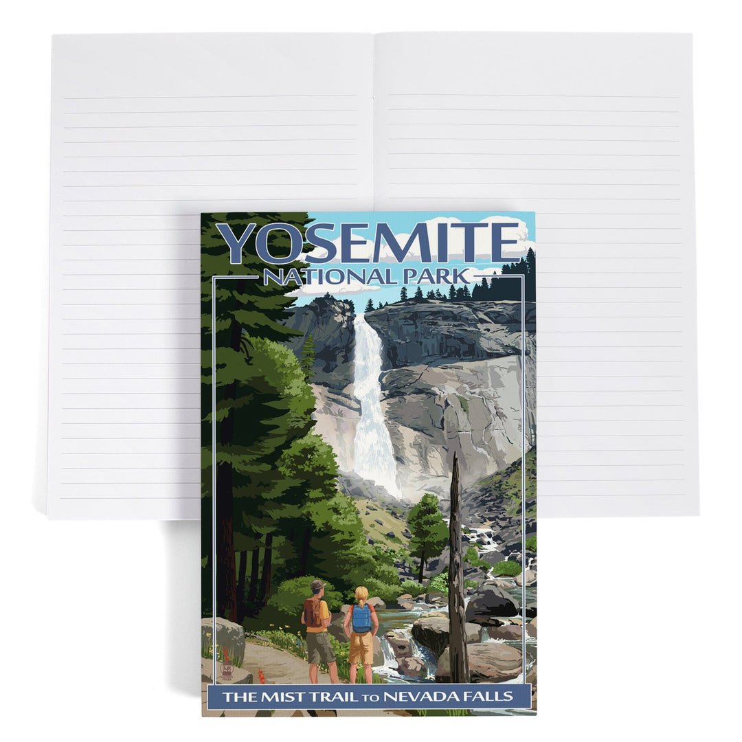 Lined 6x9 Journal, Yosemite National Park, California, Painterly, The Mist Trail, Lay Flat, 193 Pages, FSC paper Home Lantern Press