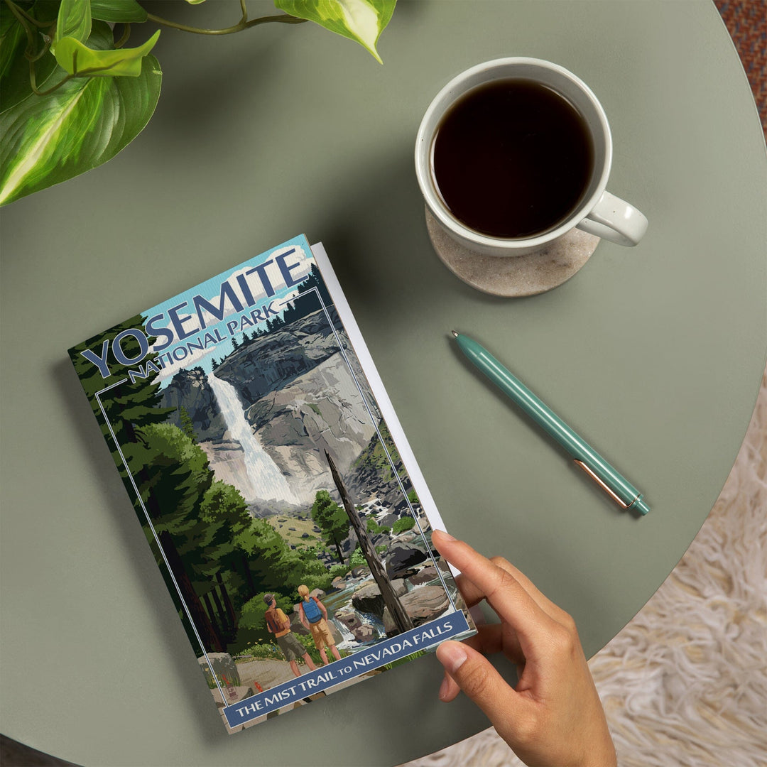 Lined 6x9 Journal, Yosemite National Park, California, Painterly, The Mist Trail, Lay Flat, 193 Pages, FSC paper Home Lantern Press