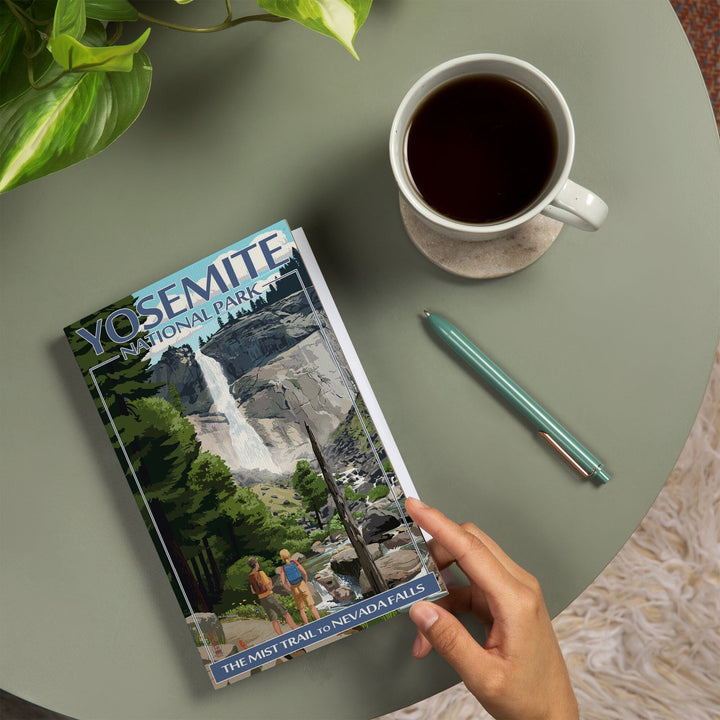 Lined 6x9 Journal, Yosemite National Park, California, Painterly, The Mist Trail, Lay Flat, 193 Pages, FSC paper Home Lantern Press