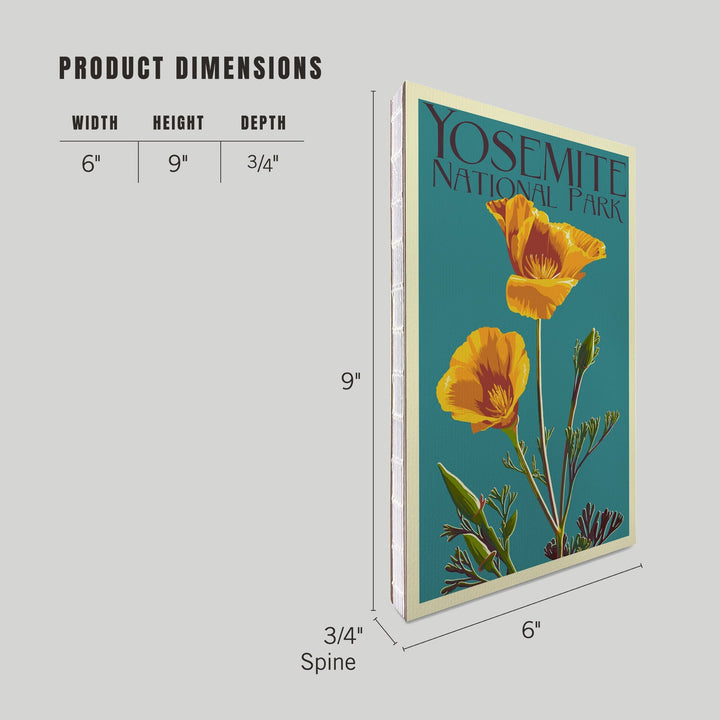 Lined 6x9 Journal, Yosemite National Park, California, Poppy, Letterpress, Lay Flat, 193 Pages, FSC paper Home Lantern Press