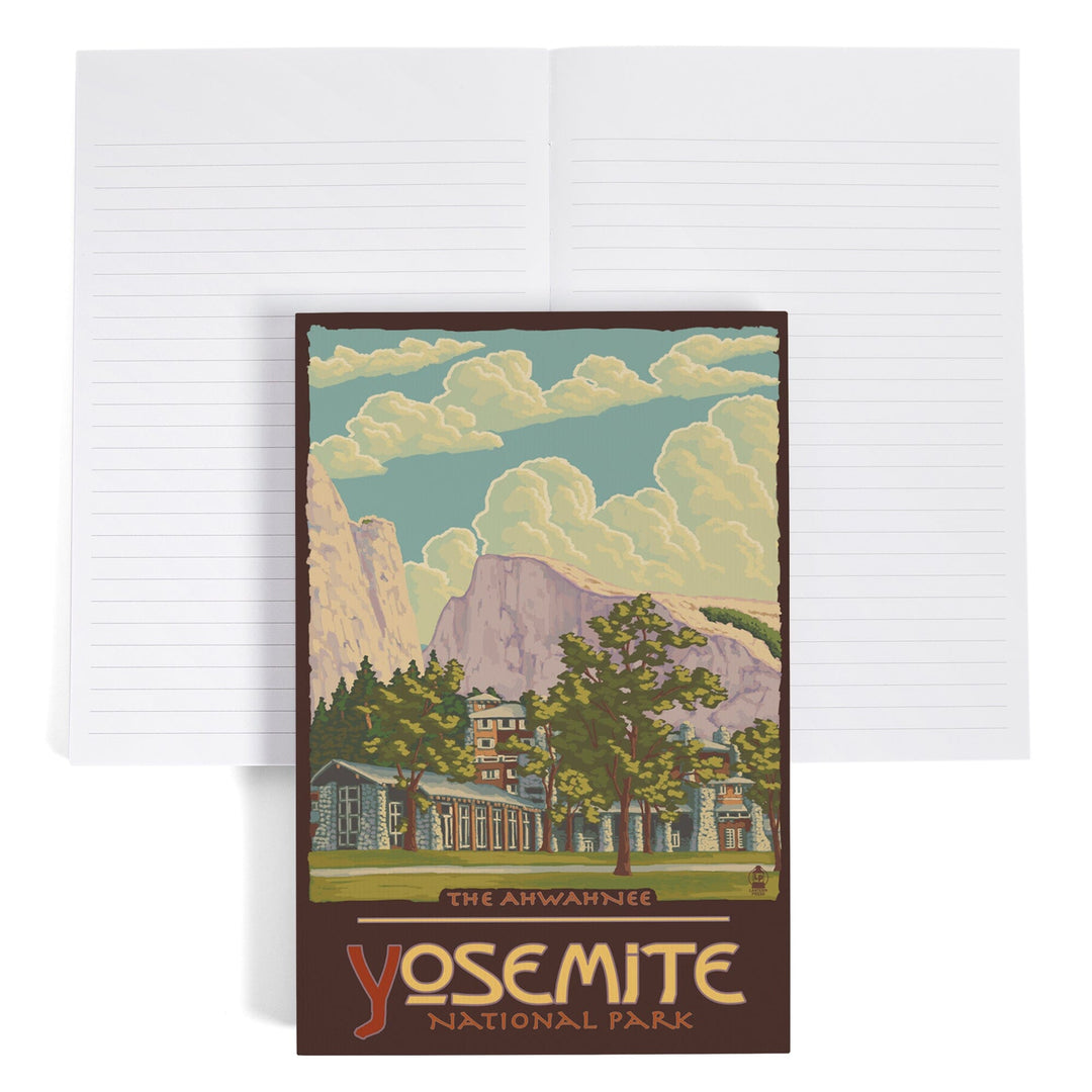Lined 6x9 Journal, Yosemite National Park, California, The Ahwahnee and El Capitan, Lay Flat, 193 Pages, FSC paper Home Lantern Press
