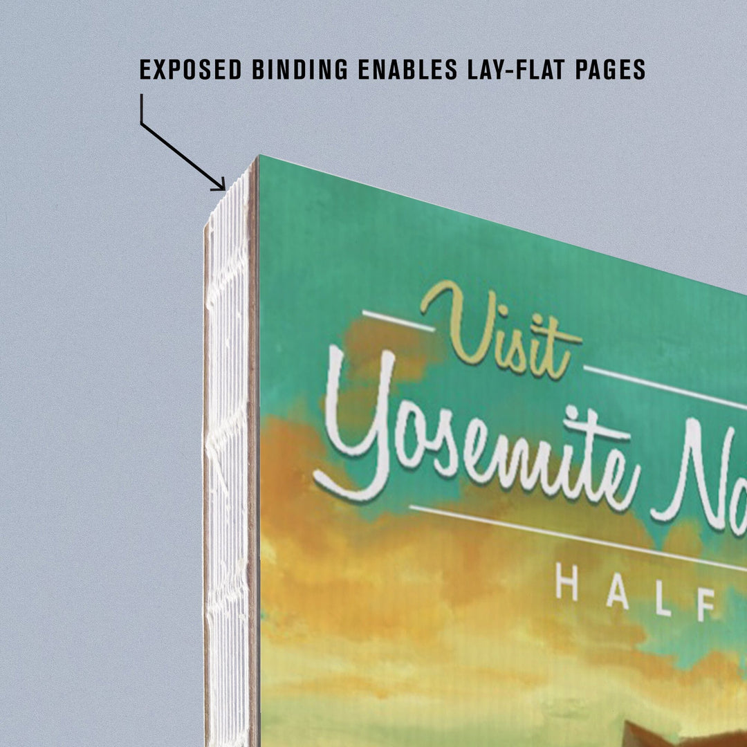 Lined 6x9 Journal, Yosemite National Park, California, Visit Half Dome, Oil Painting, Lay Flat, 193 Pages, FSC paper Home Lantern Press