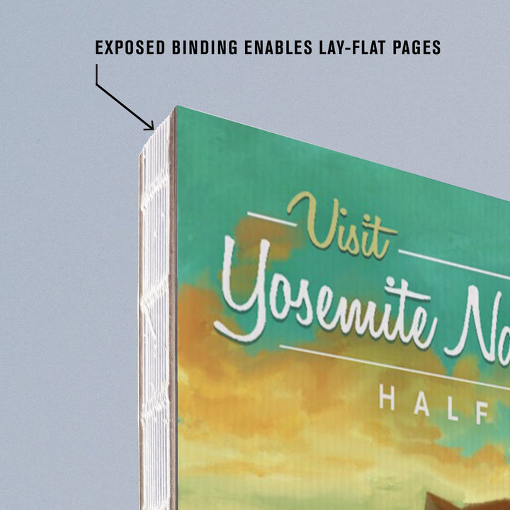 Lined 6x9 Journal, Yosemite National Park, California, Visit Half Dome, Oil Painting, Lay Flat, 193 Pages, FSC paper Home Lantern Press