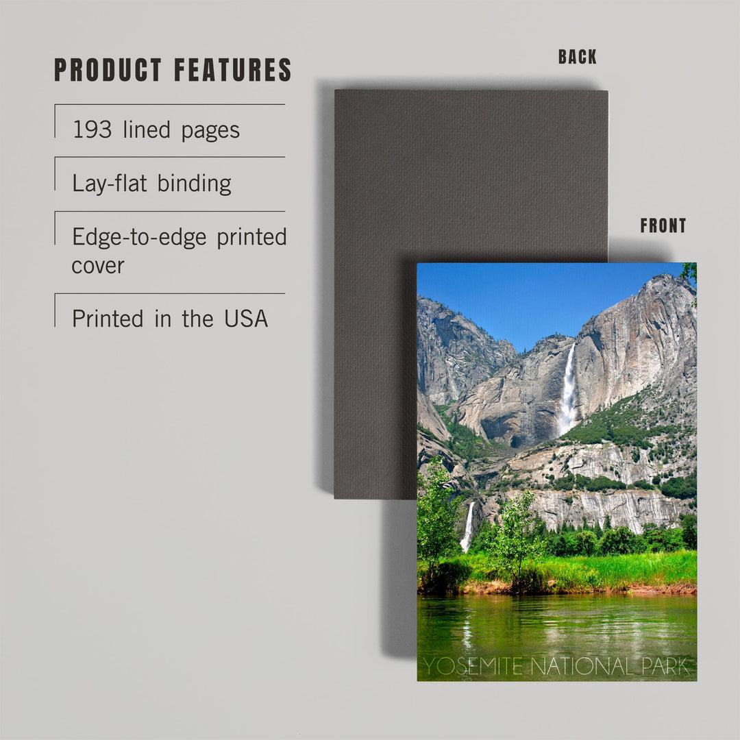 Lined 6x9 Journal, Yosemite National Park, California, Yosemite Falls, Lay Flat, 193 Pages, FSC paper Home Lantern Press