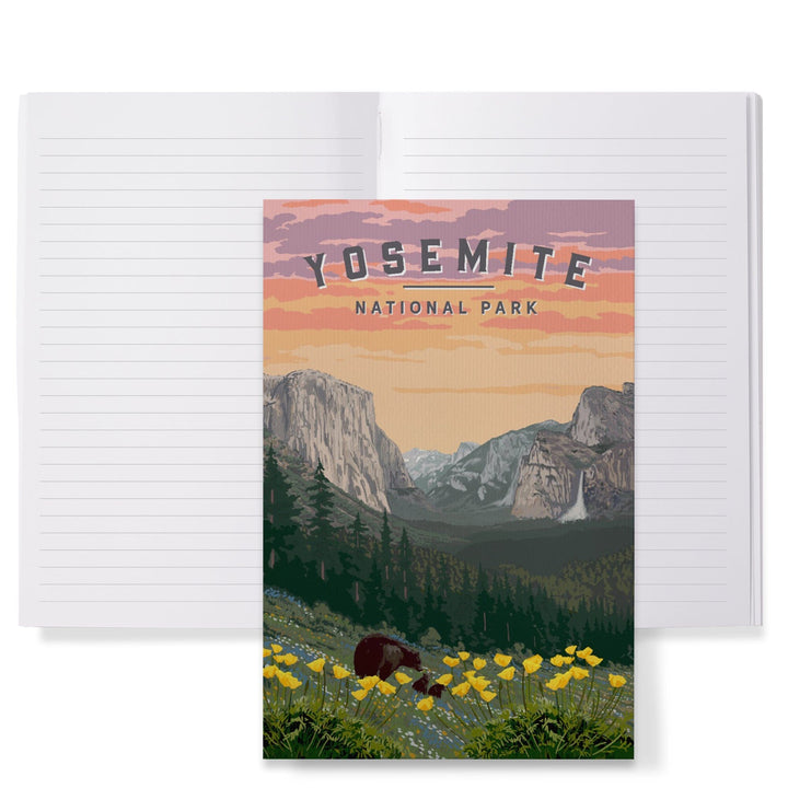 Lined 6x9 Journal, Yosemite National Park, Wildlife and Spring Flowers, Lay Flat, 193 Pages, FSC paper Home Lantern Press