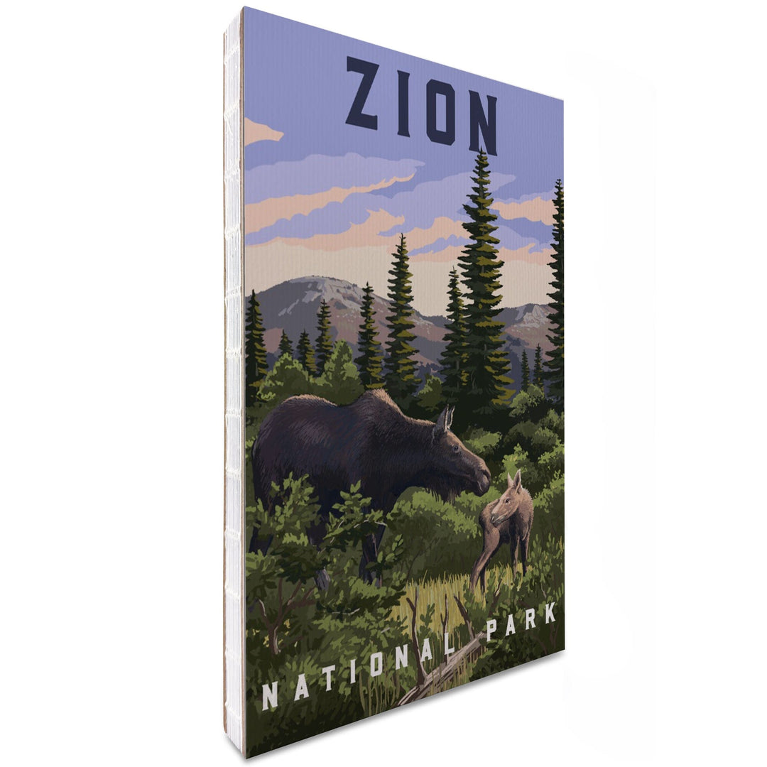 Lined 6x9 Journal, Zion National Park, Moose Scene, Lay Flat, 193 Pages, FSC paper Home Lantern Press