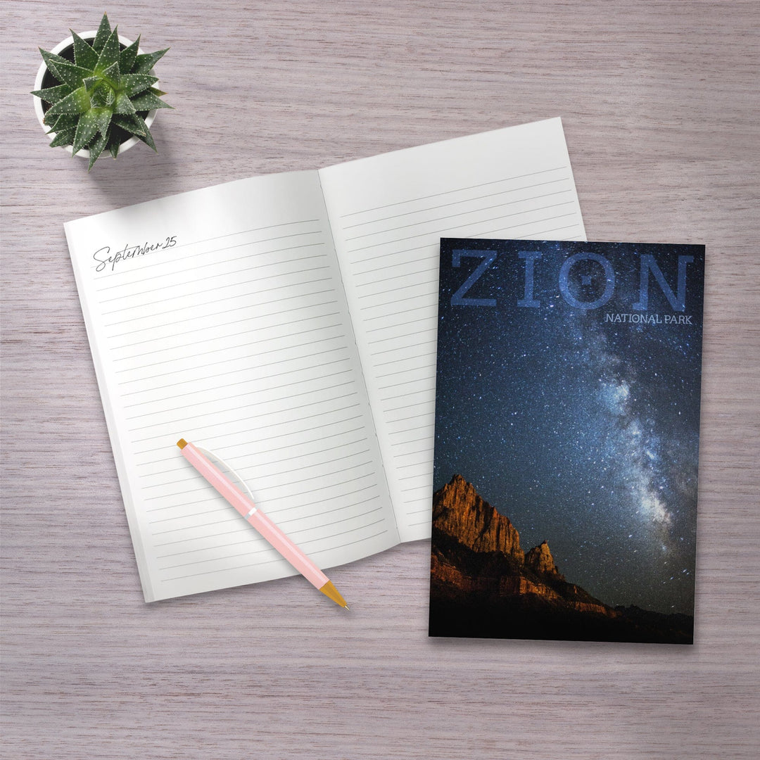 Lined 6x9 Journal, Zion National Park, Utah, Milkyway, Lay Flat, 193 Pages, FSC paper Home Lantern Press