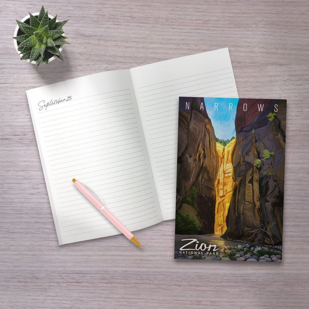 Lined 6x9 Journal, Zion National Park, Utah, Narrows, Oil Painting, Lay Flat, 193 Pages, FSC paper Home Lantern Press