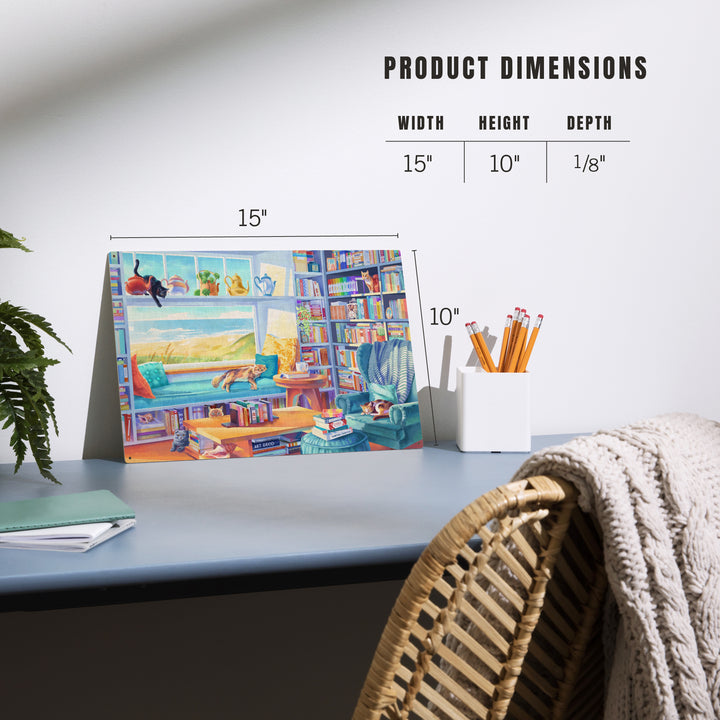 Literary Beach Cats, Wood Signs and Postcards Wood Lantern Press