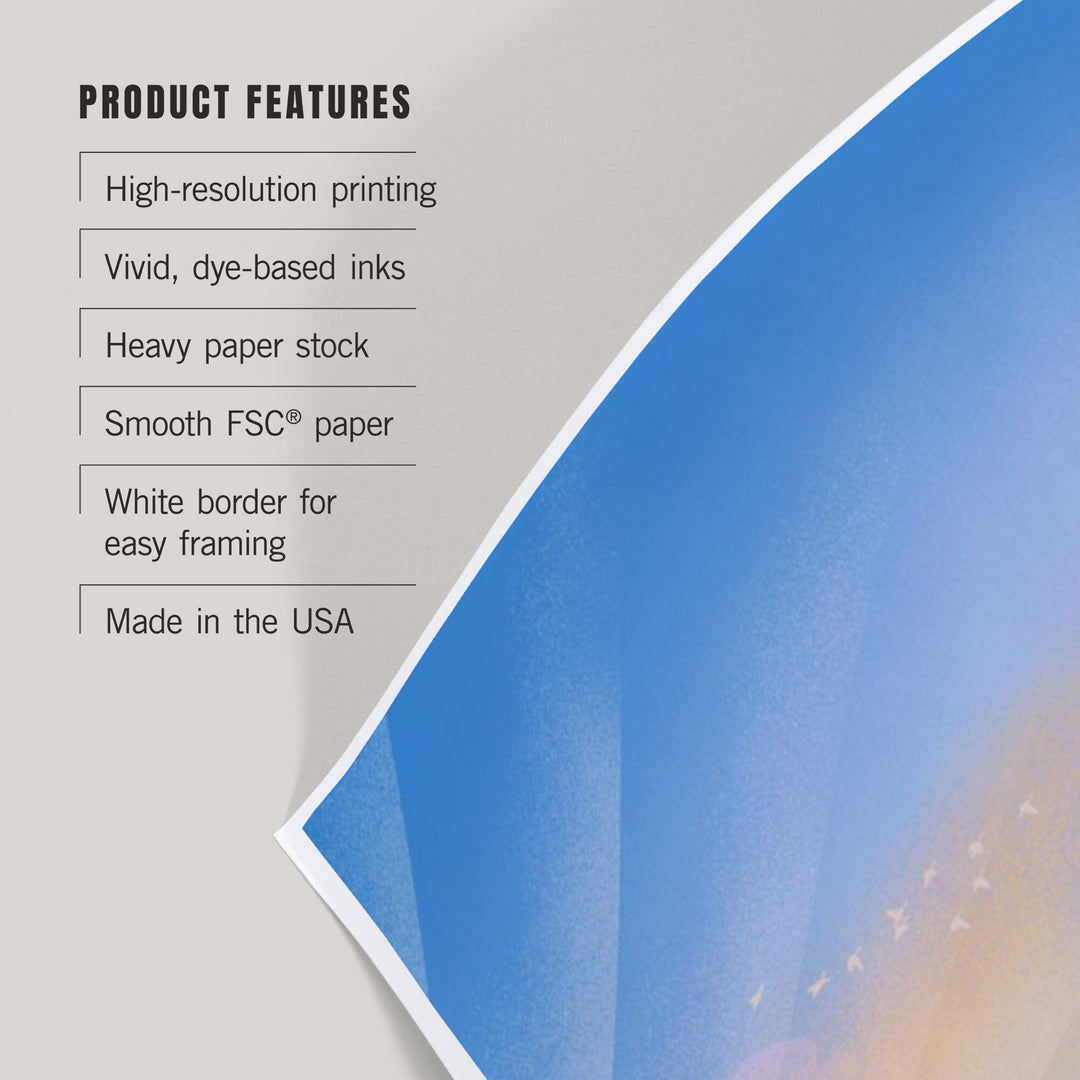 Lithograph, Bear Family in Field,, Art & Giclee Prints Art Lantern Press