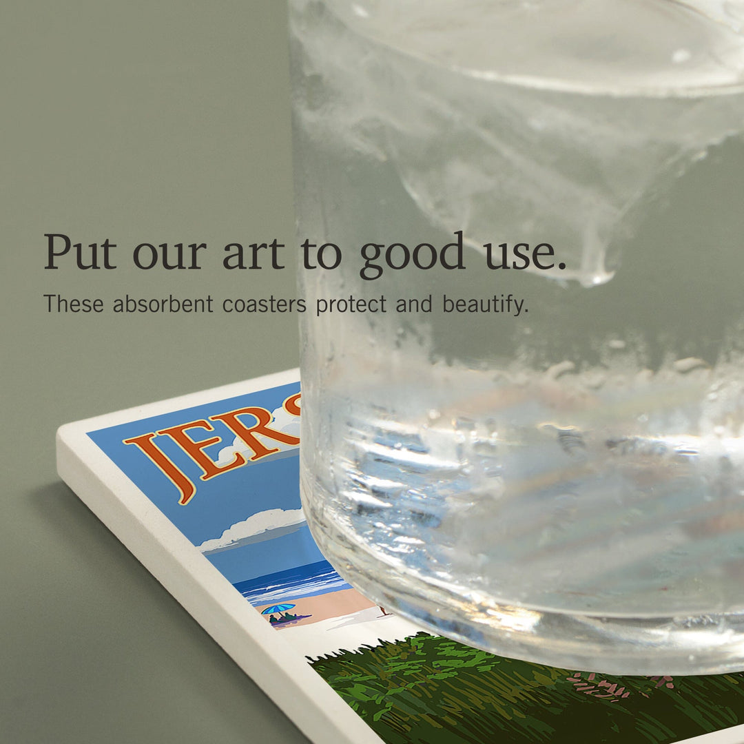 Long Beach Island, New Jersey, Destinations Sign, Coasters Coasters Lantern Press