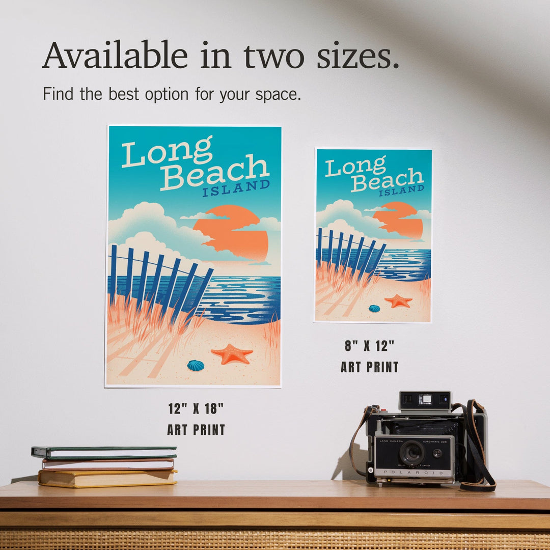 Long Beach Island, New Jersey, Sun-faded Shoreline Collection, Glowing Shore, Beach Scene, Art & Giclee Prints - Lantern Press