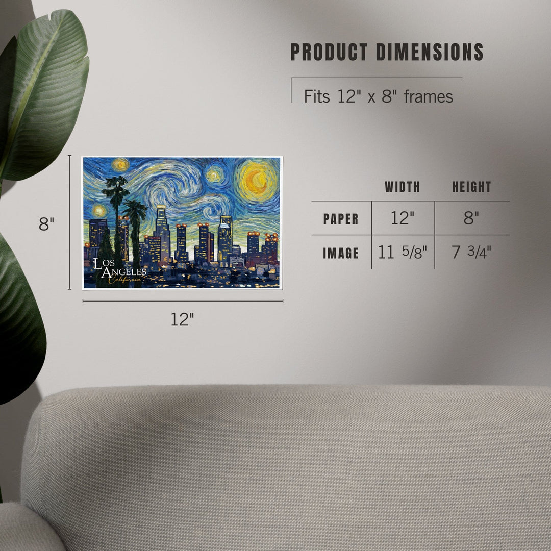 Los Angeles, California, Starry Night Series, Art & Giclee Prints - Lantern Press