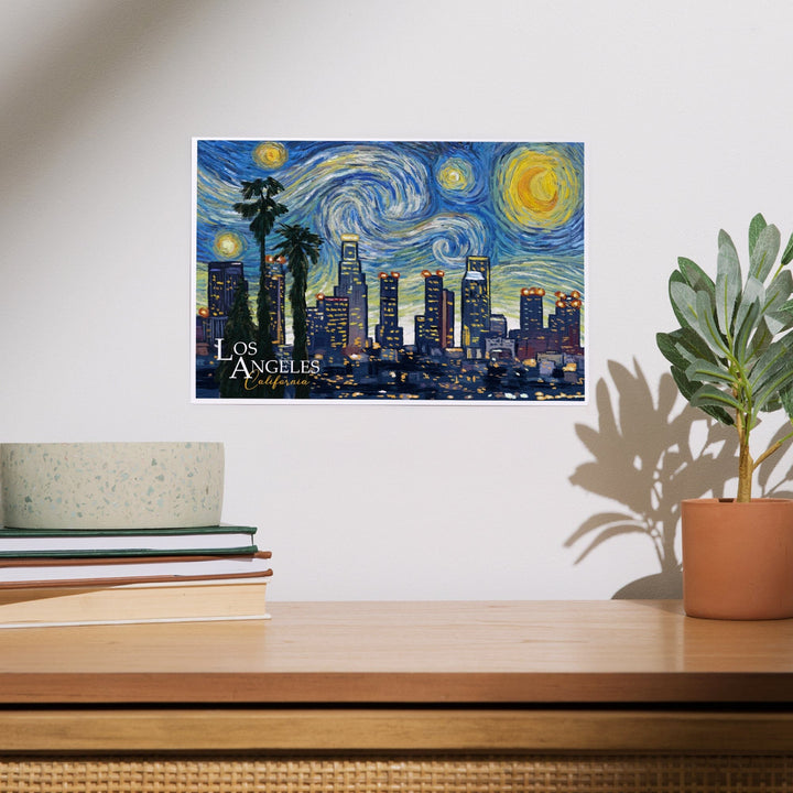 Los Angeles, California, Starry Night Series, Art & Giclee Prints - Lantern Press