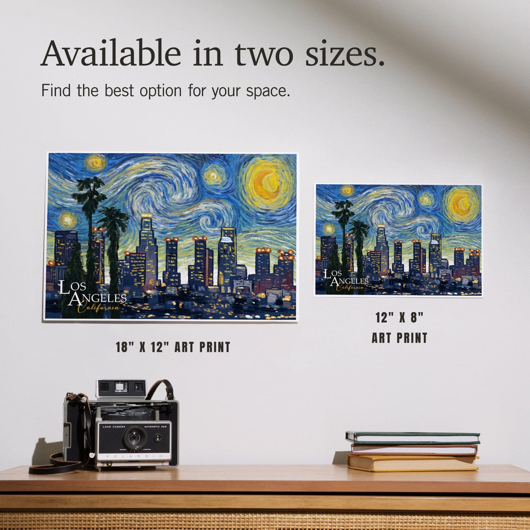 Los Angeles, California, Starry Night Series, Art & Giclee Prints - Lantern Press