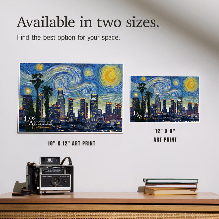 Los Angeles, California, Starry Night Series, Art & Giclee Prints - Lantern Press