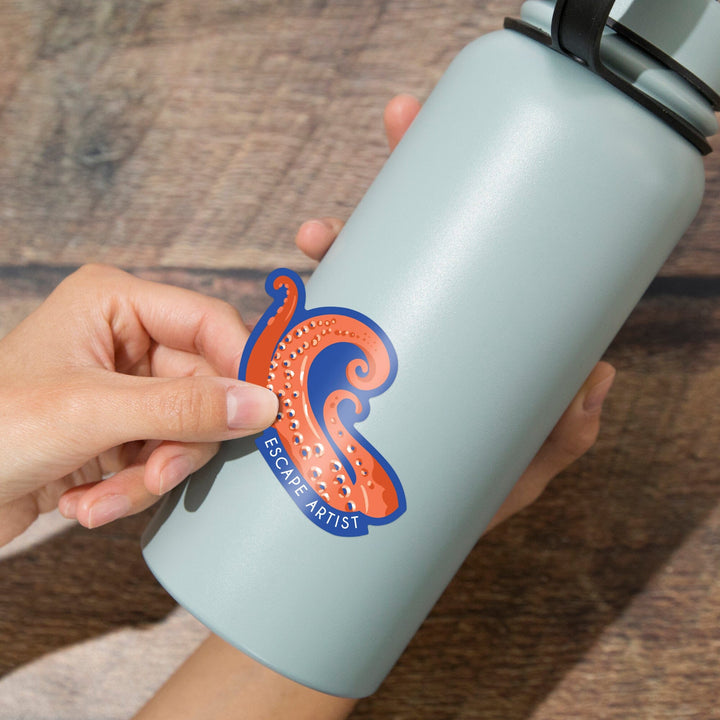 Lush Environment Collection, Octopus Tentacles Spot, Escape Artist, Contour, Vinyl Sticker - Lantern Press