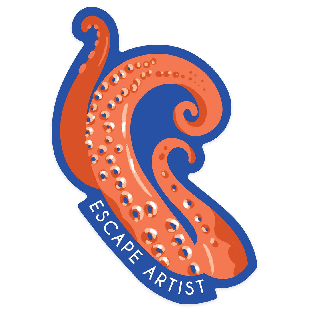 Lush Environment Collection, Octopus Tentacles Spot, Escape Artist, Contour, Vinyl Sticker - Lantern Press