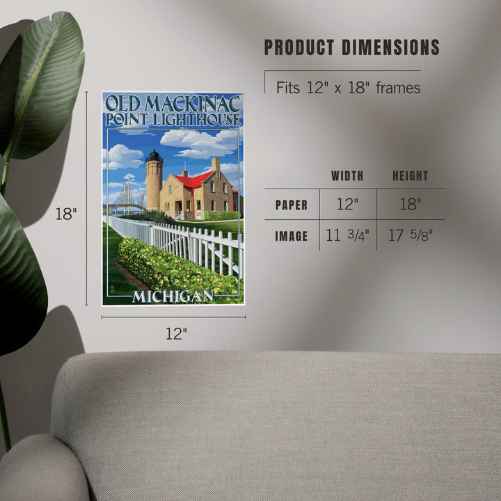 Mackinac Island, Michigan, Old Mackinac Lighthouse, Art & Giclee Prints - Lantern Press