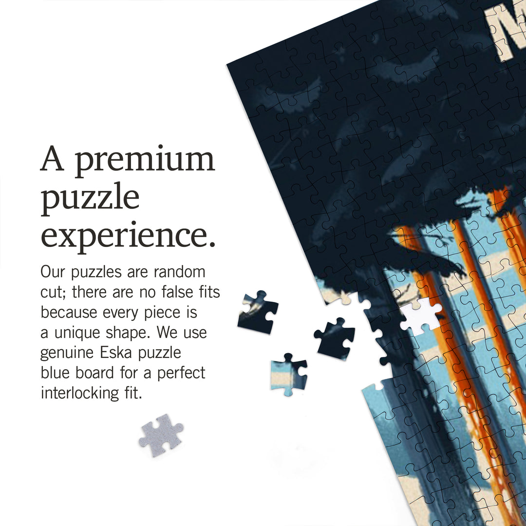 Maine, Better on Foot, Snowshoeing, Jigsaw Puzzle Puzzle Lantern Press